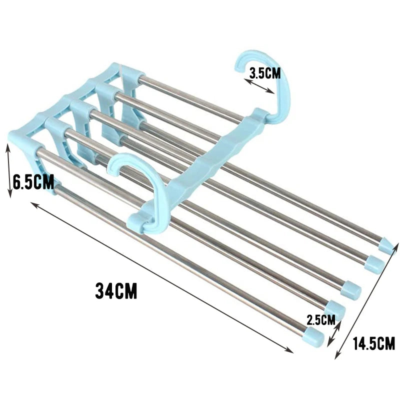 Folding Pants Hanger Space-Saving Clothes Organizer