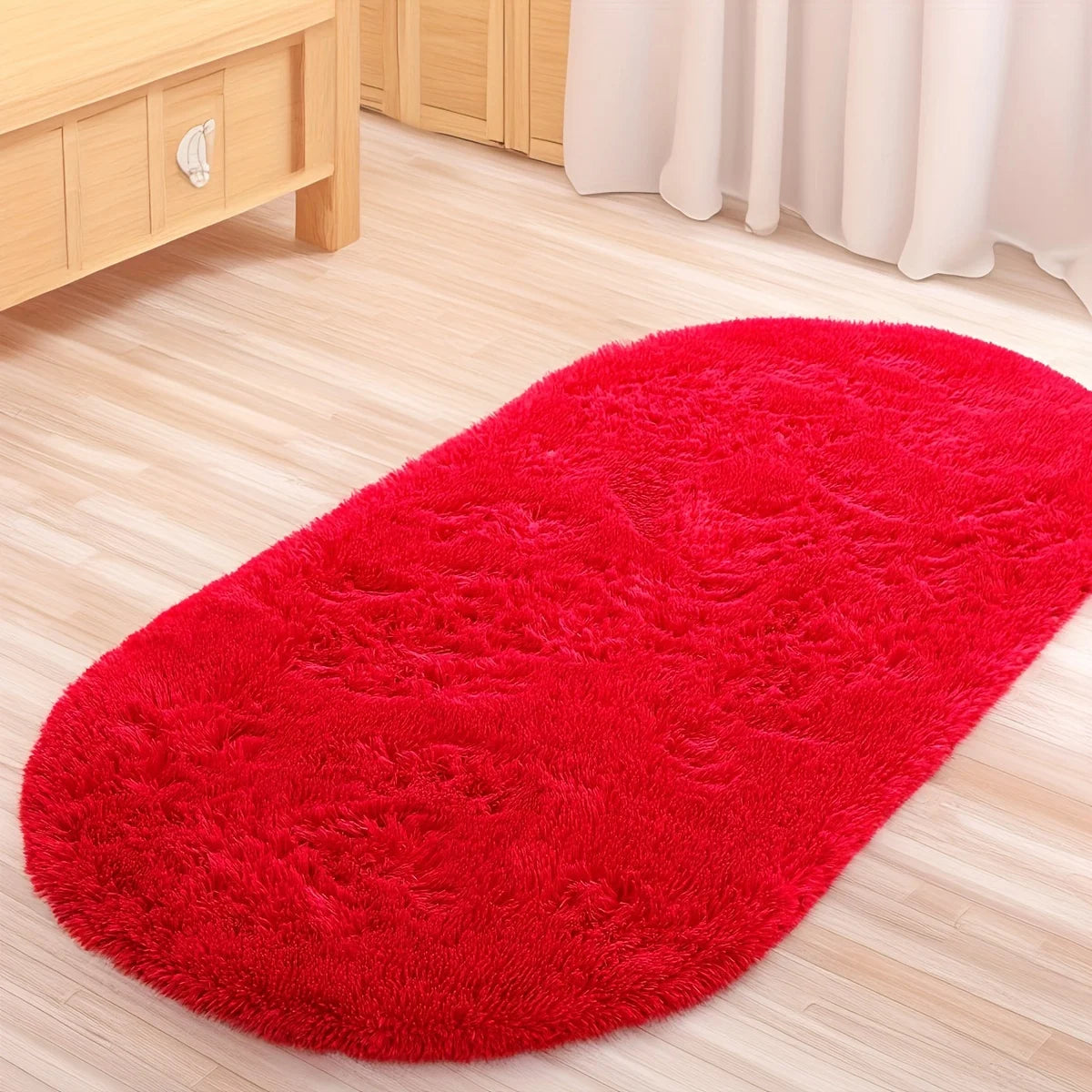 VIKAMA Grey Dense Silk Carpet - Warm Long Hair Soft Floor Mat for Bedroom, Living Room & Sofa - Hom Haven