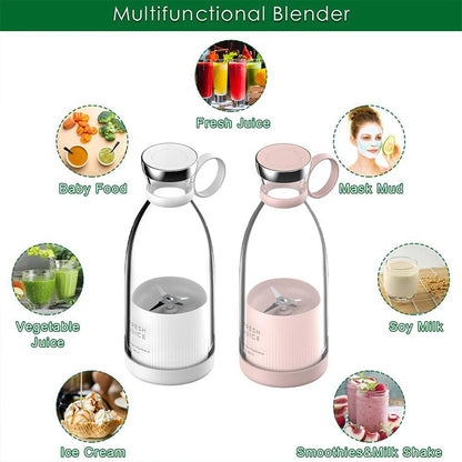 Portable Mini Electric Blender Bottle for Fresh Juice Smoothies Shakes - Hom Haven