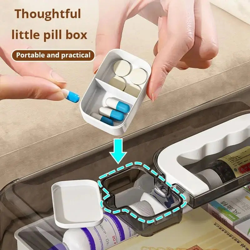 Large Capacity Multi-Layer Home Medicine Storage Box - Lockable First Aid Organizer Cabinet