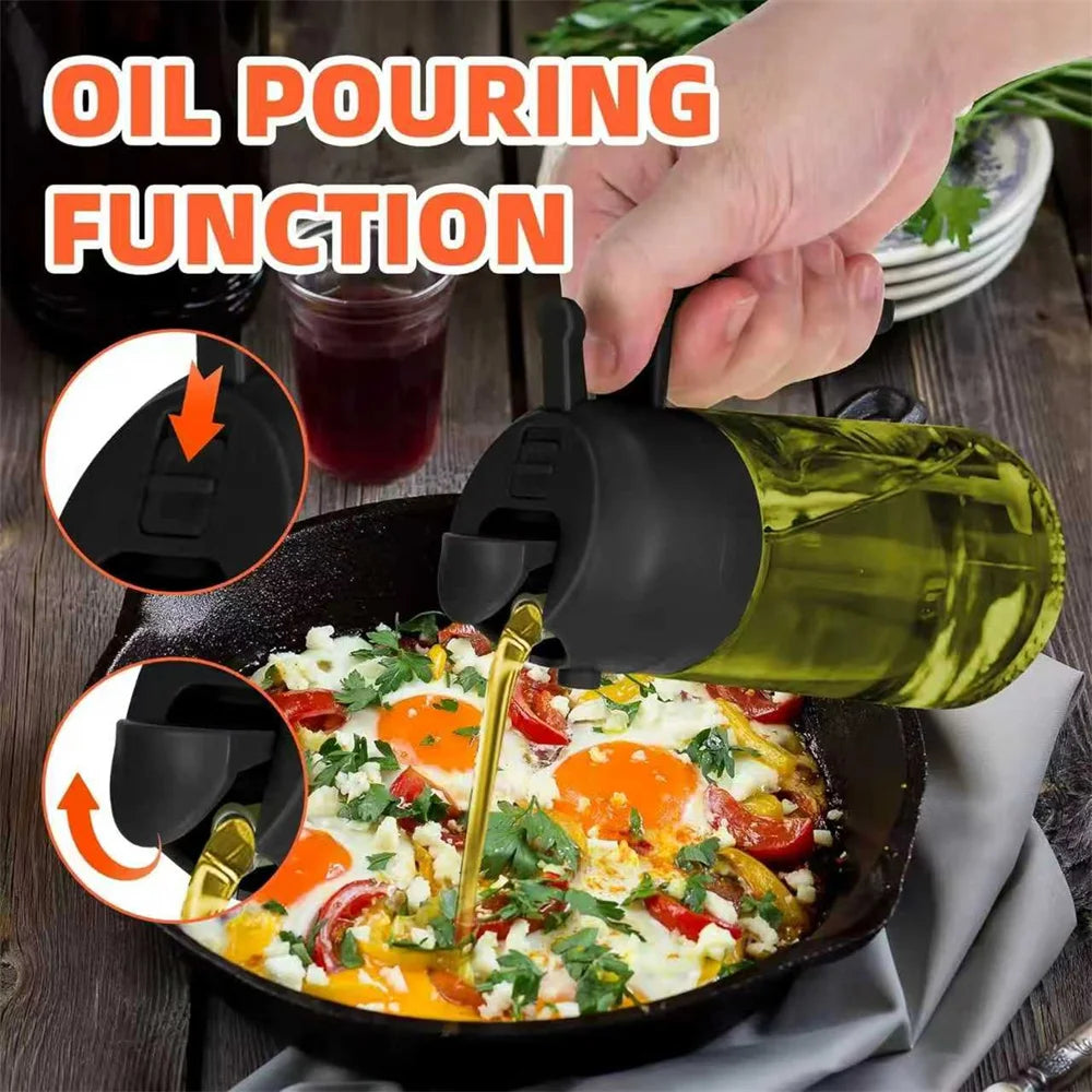2-in-1 Olive Oil Dispenser & Sprayer (16oz / 470ml)