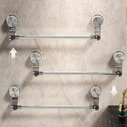 Suction Cup Retractable Towel Bar Rotatable Bathroom Storage Rack - Hom Haven