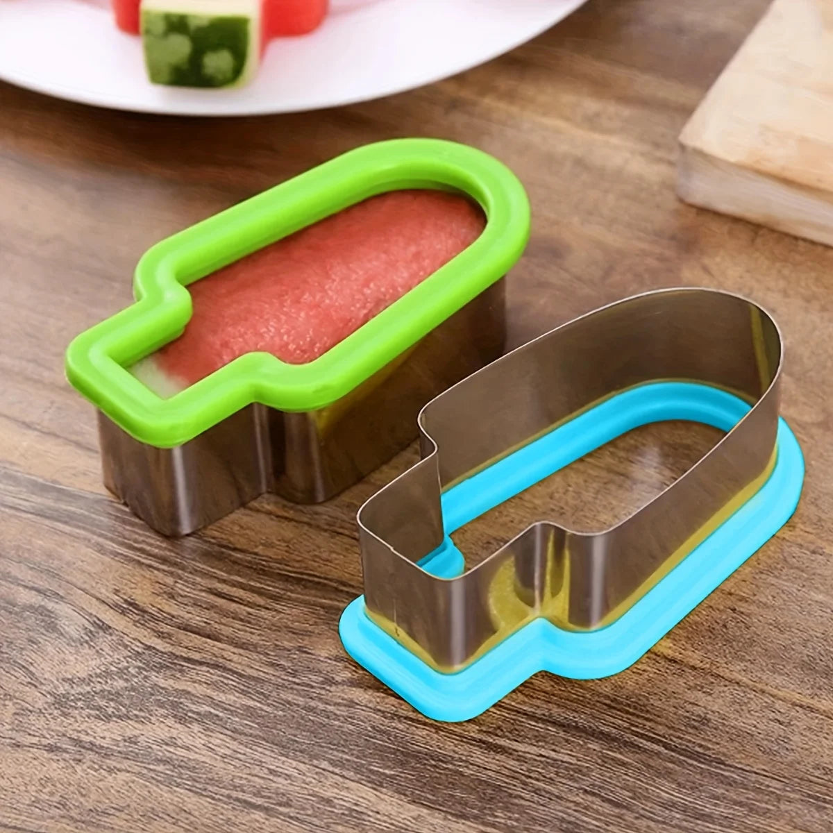 Stainless Steel Watermelon Slicer Popsicle Mold Summer Fruit Cutter