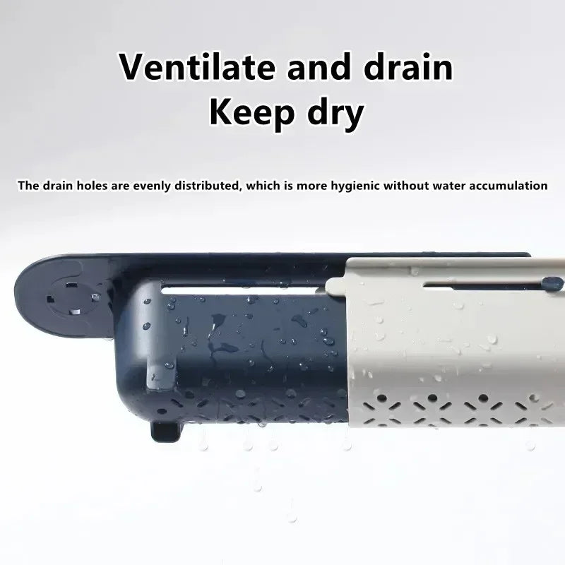 Telescopic Sink Drain Rack Adjustable Soap & Sponge Organizer