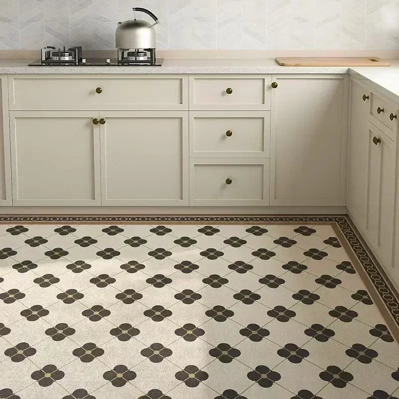 Kitchen Carpet Anti-fouling Oil-proof Grid Floor Mat Scrubbable Waterproof PVC Leather Balcony Bathroom Non-slip Rug Ковер 러그