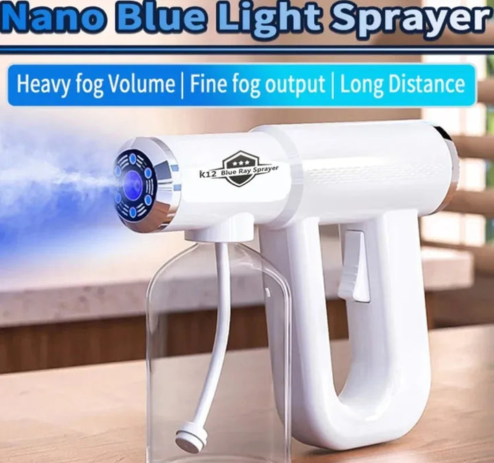 USB Rechargeable Nano Steam Spray Gun Blue Light Hair & Barber Mist Sprayer 300 ML