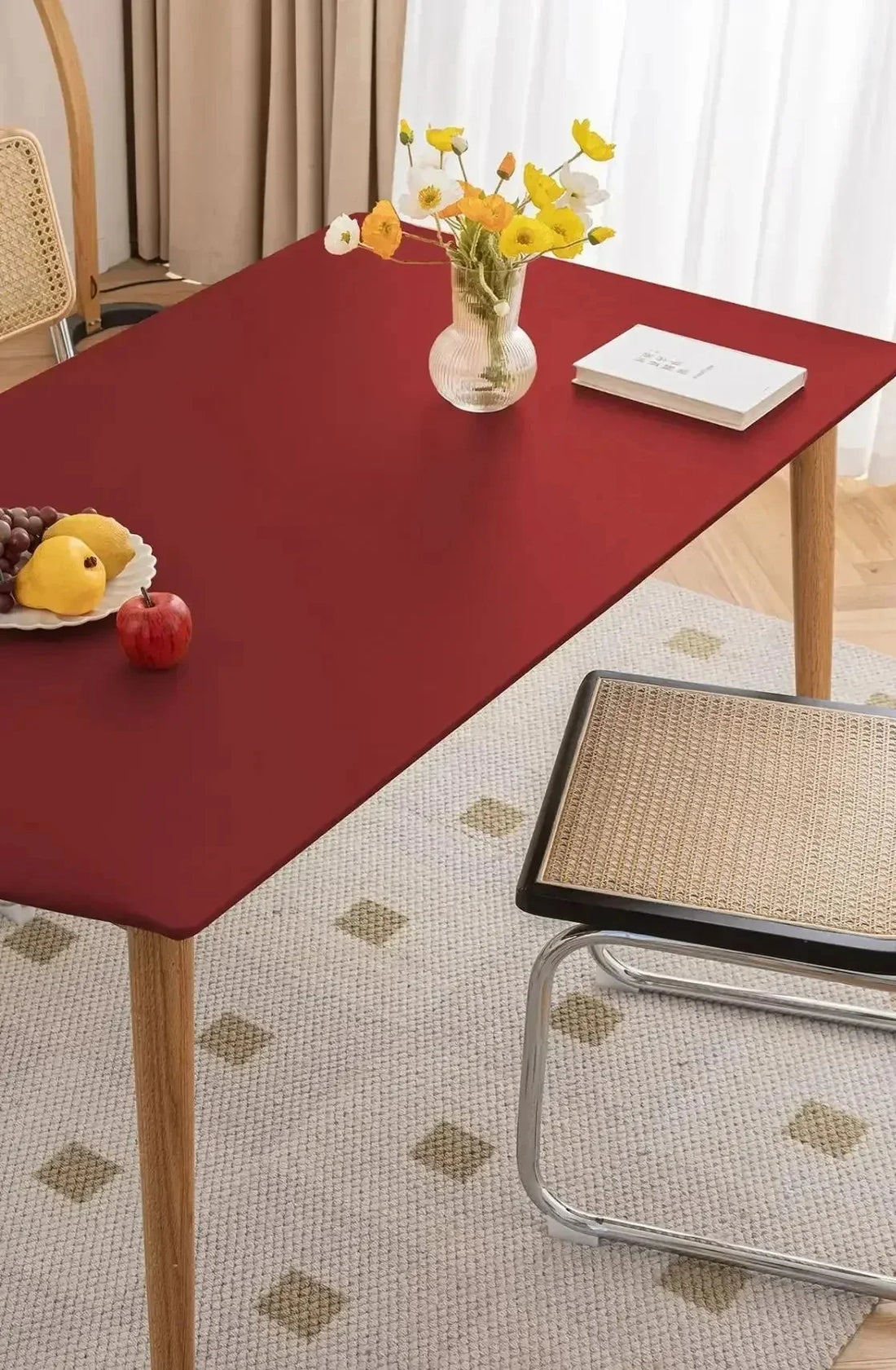 1pc tablecloth pad in durable waterproof leather - customised cover for table or dining table