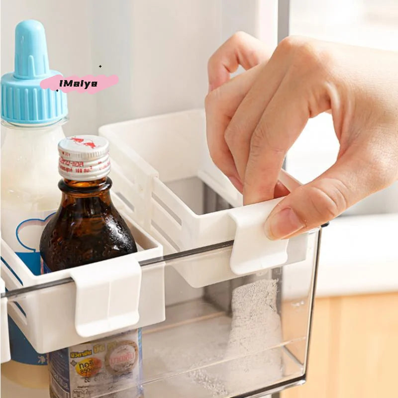 Fridge Side Door Storage Dividers – Adjustable Sorting Clips (1–5PCS)