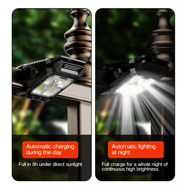 Solar Clip-On Motion Sensor Light 3 Modes for Outdoor Security