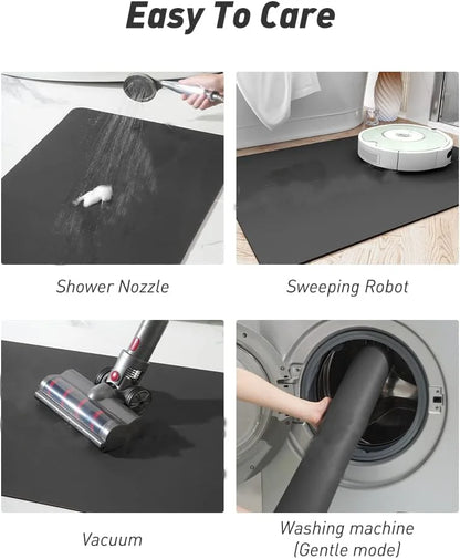 VIKAMA Diatomite Non-Slip Bathroom & Kitchen Mat - Quick Dry Absorbent Machine Washable Floor Rug - Hom Haven
