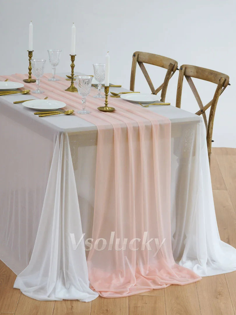 Table Runner Luxury Sheer for Wedding Rustic Boho Party Bridal Shower Birthday Christmas Decorations