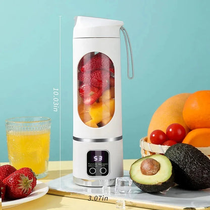 Portable 10-Blade USB Rechargeable Blender 450ml for Smoothies and Ice - Hom Haven