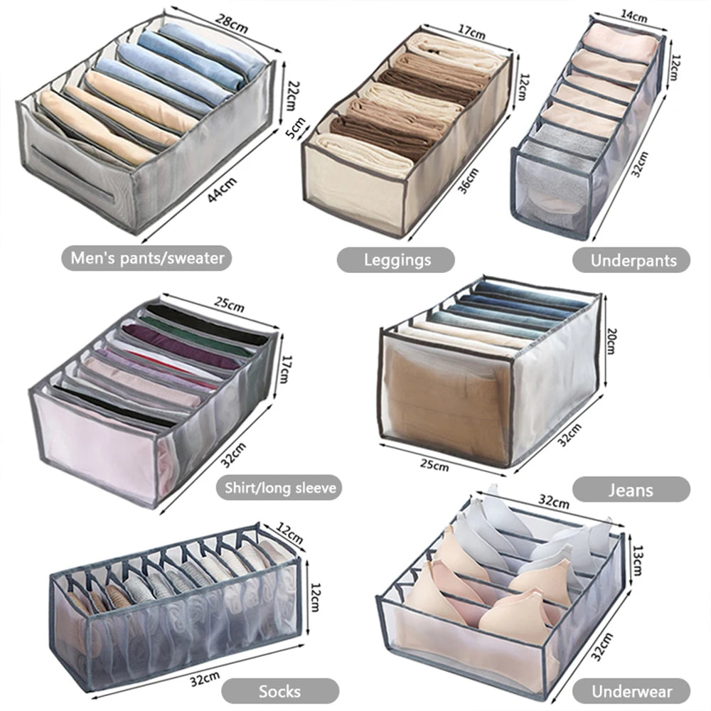 Foldable Underwear Drawer Organizer - Closet Divider Storage Box for Socks, Bras & Underpants - Hom Haven