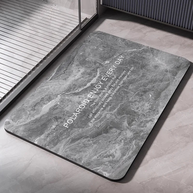 Diatomaceous Earth Bath Mat - Quick Dry Non-Slip Absorbent Shower & Bathroom Floor Rug