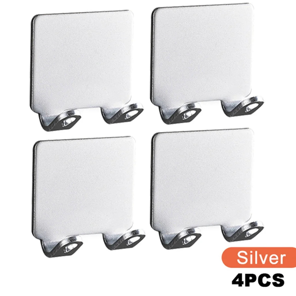 Punch-Free Stainless Steel Razor Holder - Wall Mount Shaver Shelf & Bathroom Storage Hook