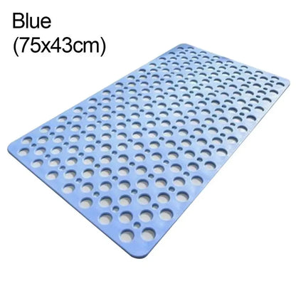 Non-Slip Bath Mat with Drain Holes & Suction Cups - Easy Clean Bathtub Mat Bathroom Accessory - Hom Haven