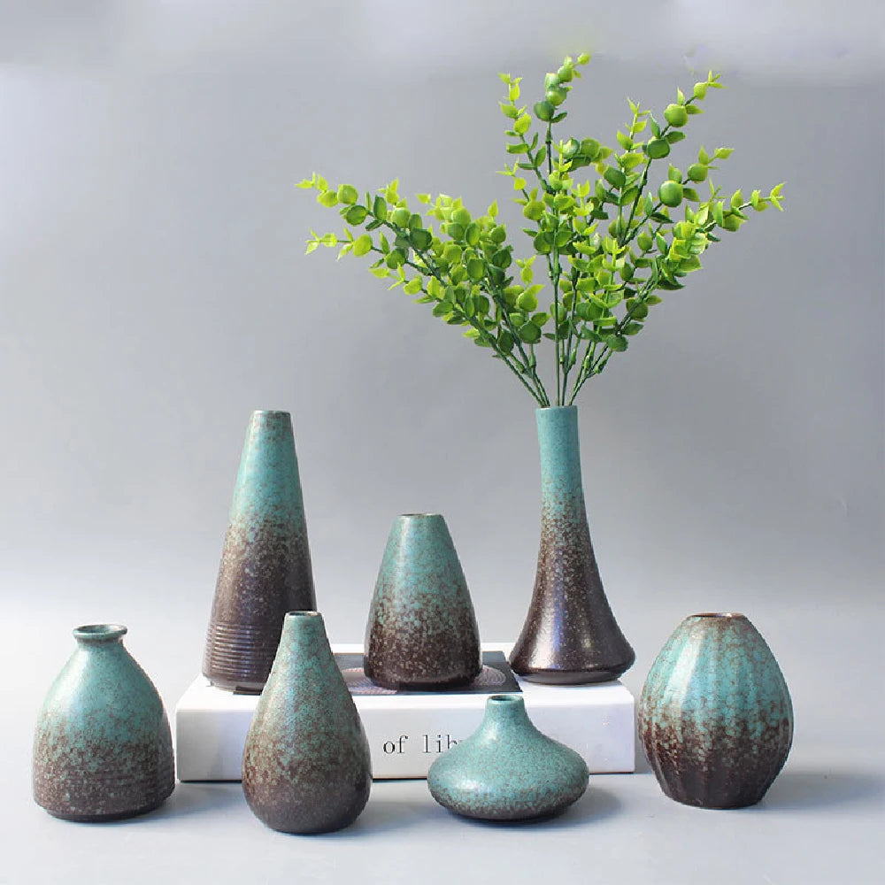 Ceramic Small flower Vase Home Decoration Crafts Tabletop Ornament Simplicity Japanese-style Decoration