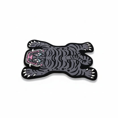 VIKAMA Crystal Velvet Tiger Pattern Bathroom Mat - Anti-Slip Absorbent Floor Rug for Home Decor - Hom Haven