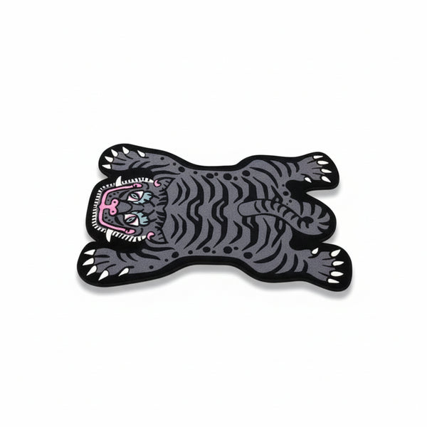 VIKAMA Crystal Velvet Tiger Pattern Bathroom Mat - Anti-Slip Absorbent Floor Rug for Home Decor - Hom Haven