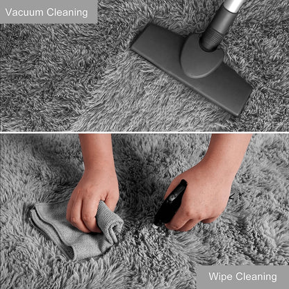 Soft Fluffy Tie-Dyed Shaggy Area Rug - Non-Slip Fuzzy Plush Bedside & Living Room Carpet - Hom Haven