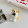 Cartoon Animal Toothbrush Holder Cute Corgi Shark Storage Stand Makeup Brush Stationery Countertop Organizer Bathroom Decoration
