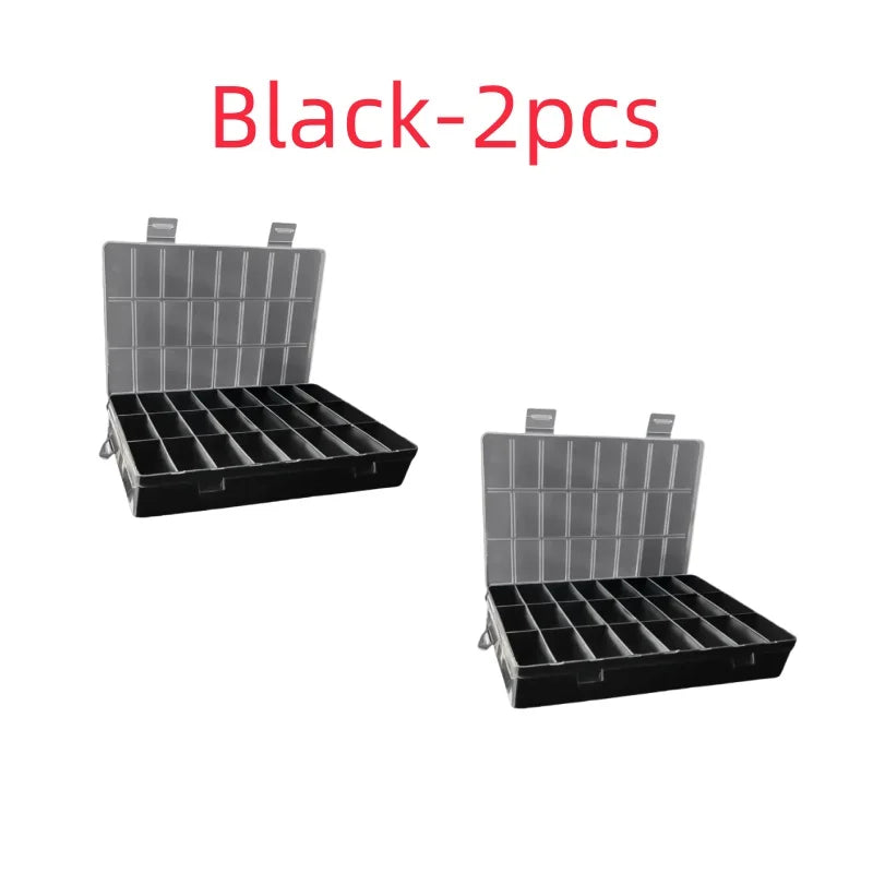 24 Grids Compartment Plastic Storage Box Jewelry Earring Box Bead Screw Container Home Storage Case Display Organizer Container