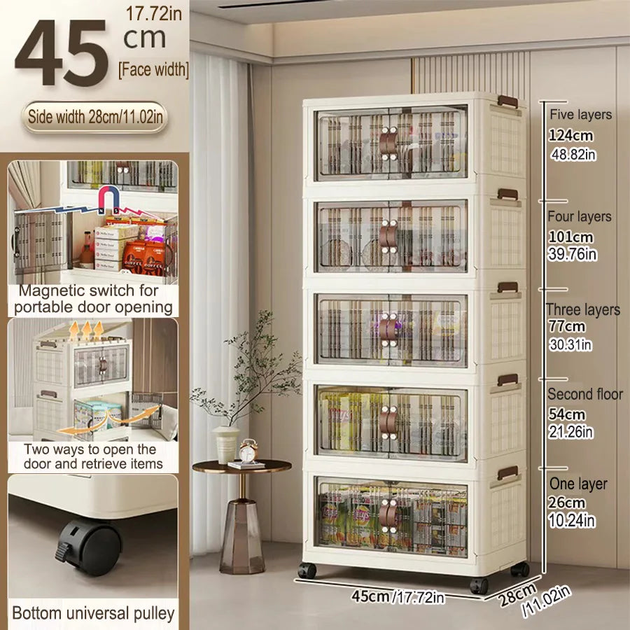 Large Capacity Foldable Wardrobe Storage Cabinet - Dustproof Closet Organizer, Easy to Install - Hom Haven