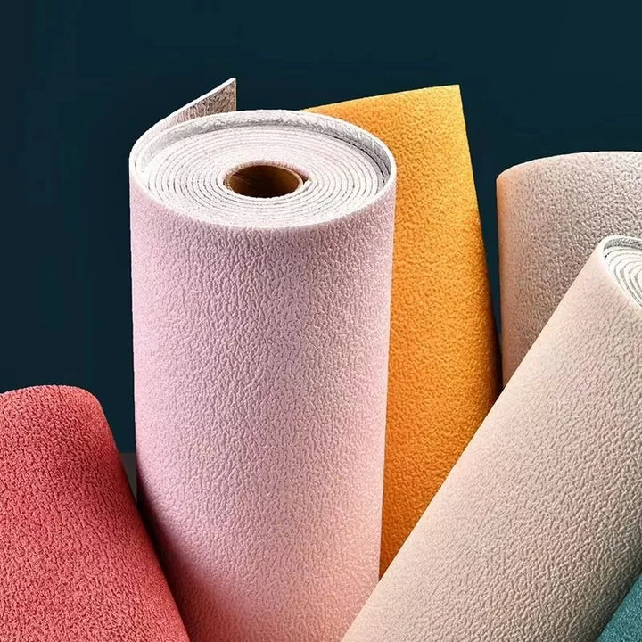 10m 3D Thicken self-adhesive wallpaper linen plain Diatom Mud wall stickers color decor renovation anti-collision Home Decor