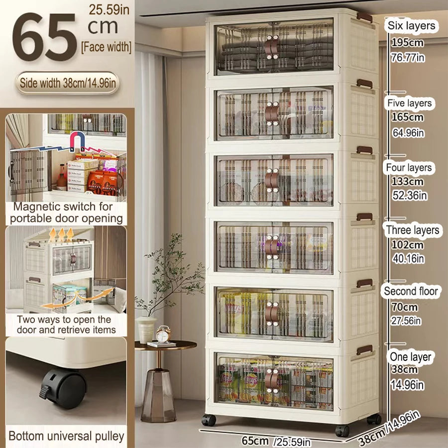 Large Capacity Foldable Wardrobe Storage Cabinet - Dustproof Closet Organizer, Easy to Install - Hom Haven