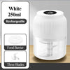 250ml Mini Electric Garlic & Vegetable Chopper USB Rechargeable Kitchen Grinder