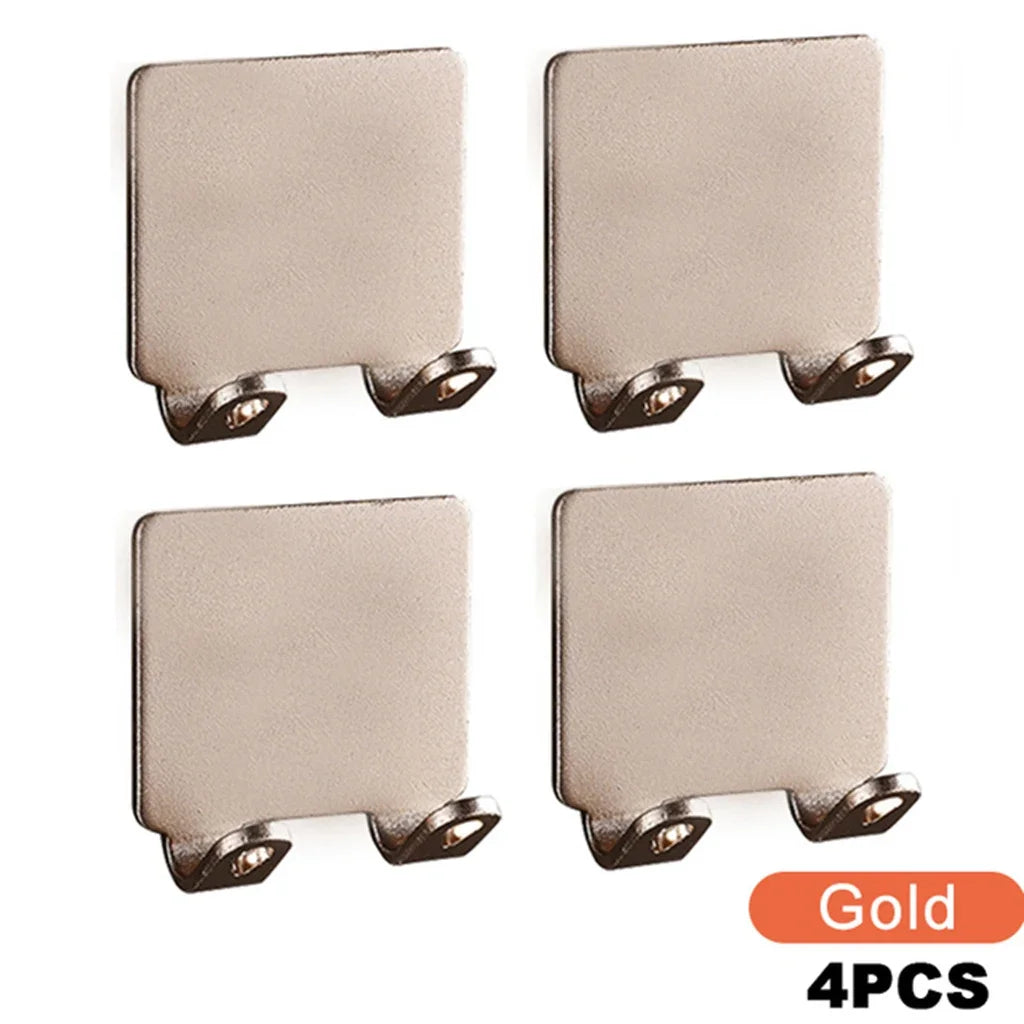 Punch-Free Stainless Steel Razor Holder - Wall Mount Shaver Shelf & Bathroom Storage Hook