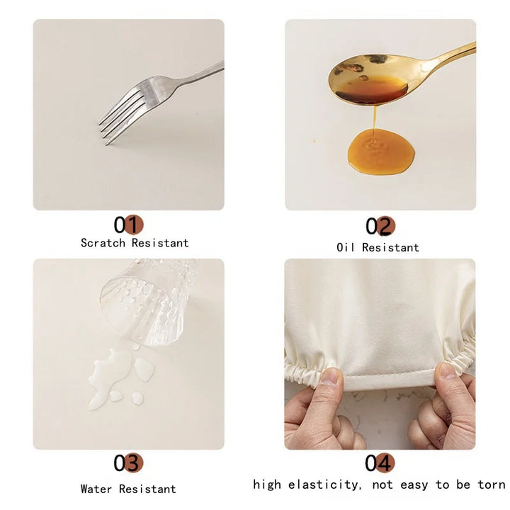 1pc tablecloth pad in durable waterproof leather - customised cover for table or dining table