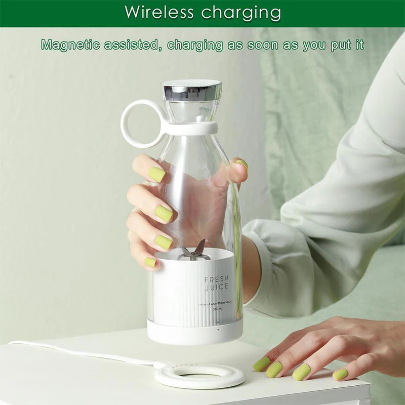 Portable Mini Electric Blender Bottle for Fresh Juice Smoothies Shakes
