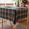 Christmas Decoration Plaid Tablecloth Color Woven Polyester Cotton Red Green Table cover for Home Party Dining Decor