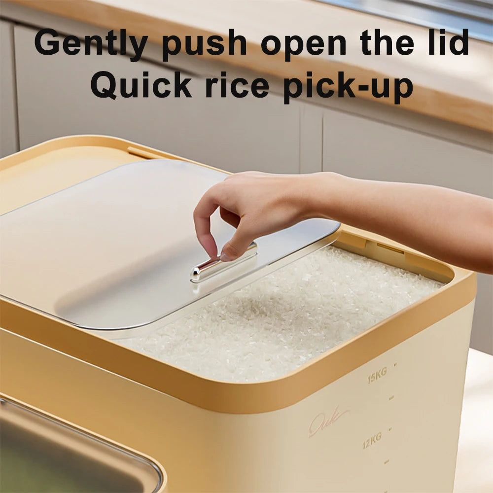 5/10/15KG Rice Storage Box Home with Lid Insect Proof Moisture Proof Rice Box Sealed Jar Kitchen Container Storing Dry Grain