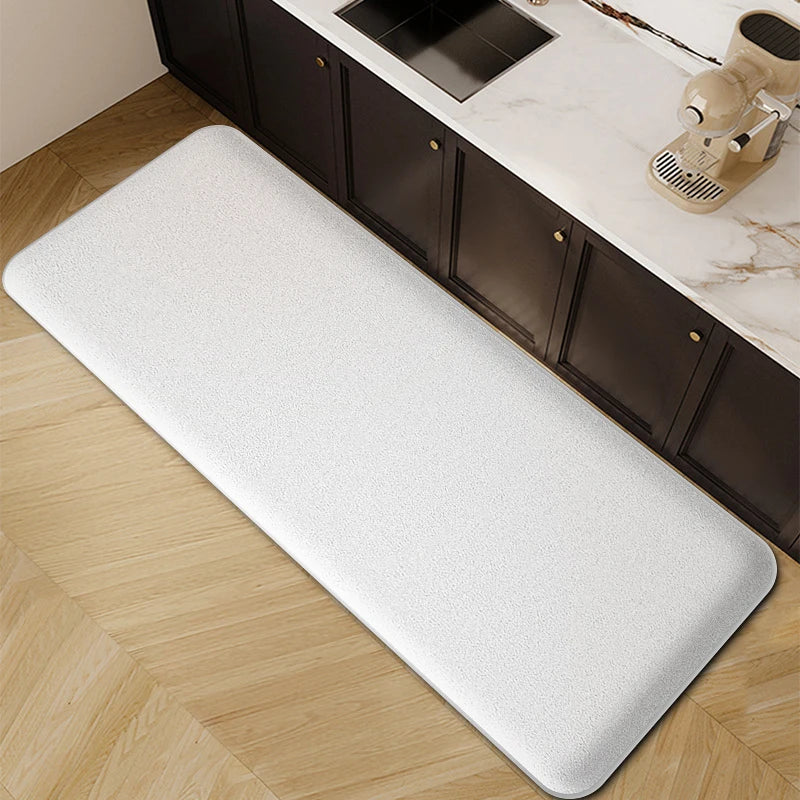 Long Strip Thickened Kitchen Floor Mat - Non-Slip Flannel Absorbent Bathroom & Door Foot Mat