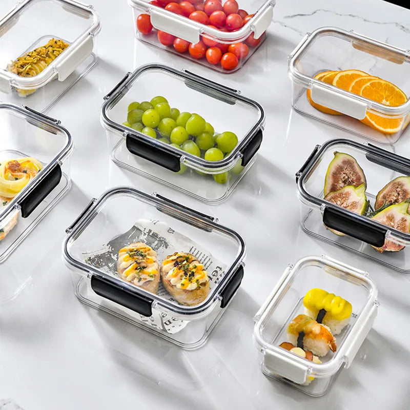 Refrigerator Crisper Storage Boxes, Sealed Fresh Food Organizer (3/1 Pcs)